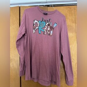 Love Kids Long Sleeve Shirt - Mauve and Teal